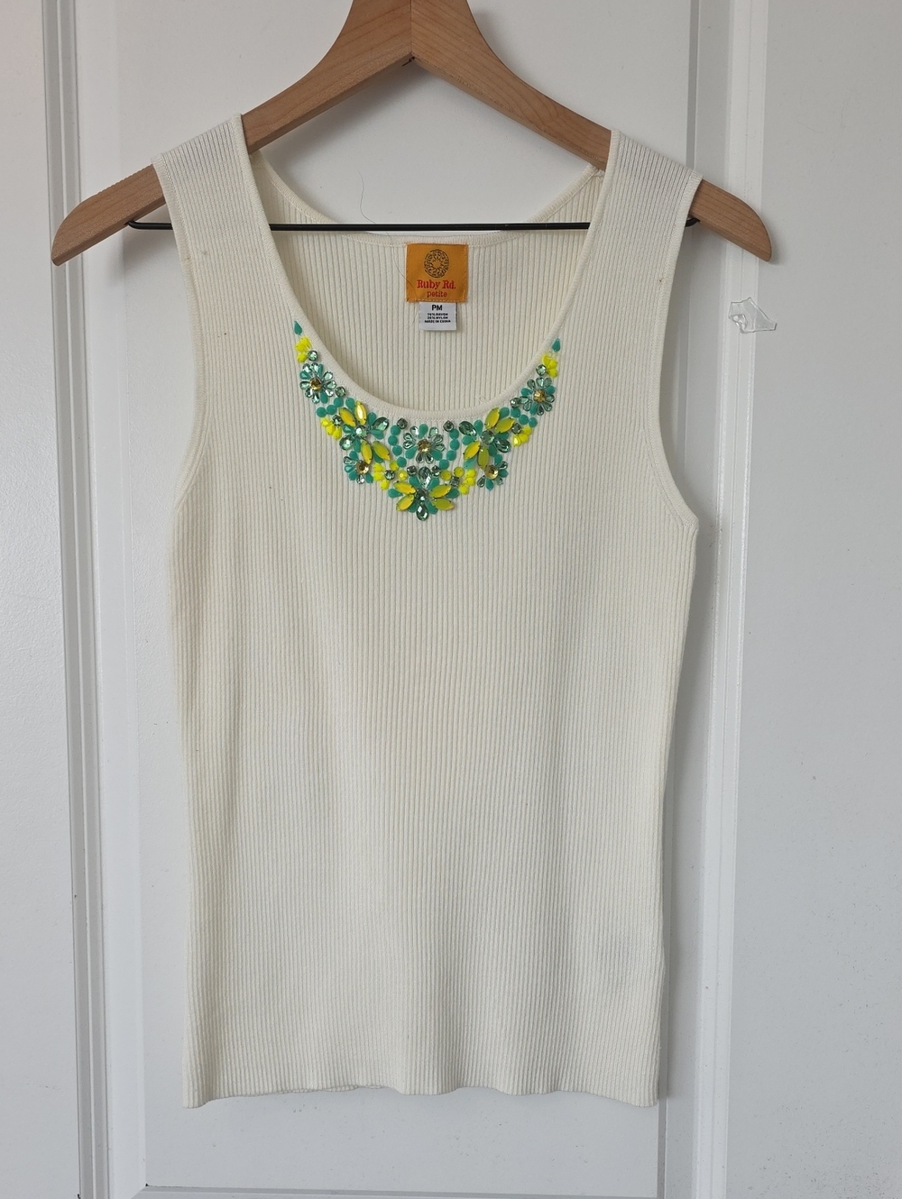 Ruby Rd Embellished Tank Size PM
